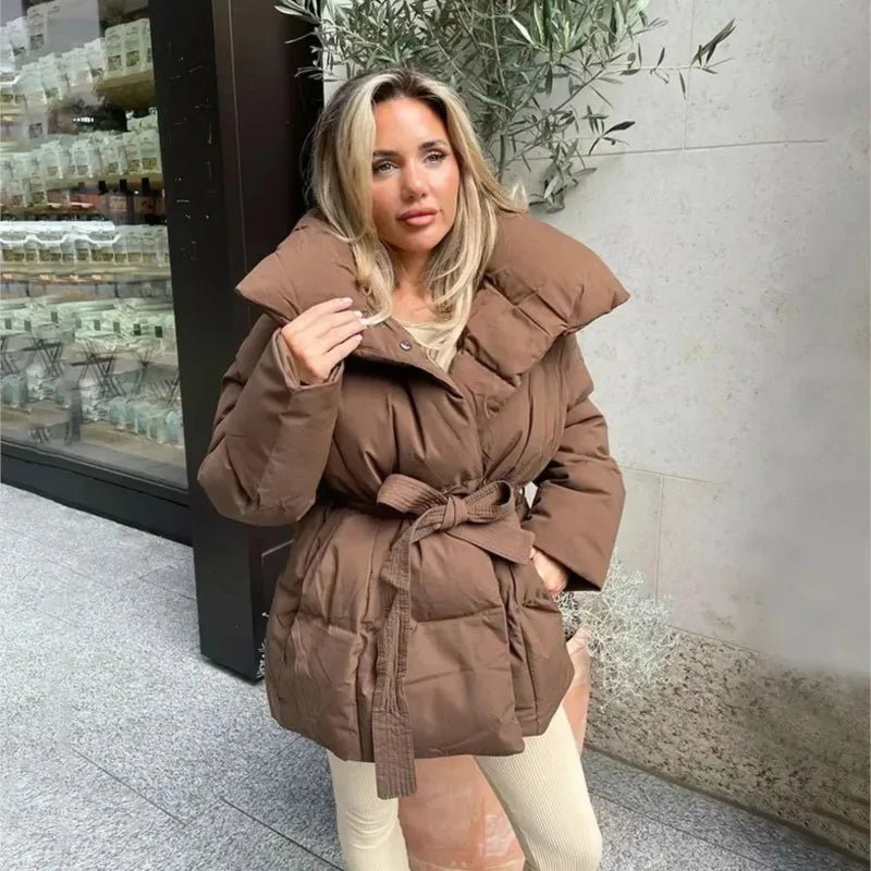 Brooklyn | Belted Winter Puffer Coat — Cozy & Chic