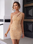 Destiny | One-Shoulder Sequin Mini Dress with Bold Sparkle