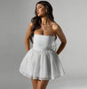 Emily | Strapless Pleated Mini Dress with Flared Hem – Elegant, Flattering & Party-Ready
