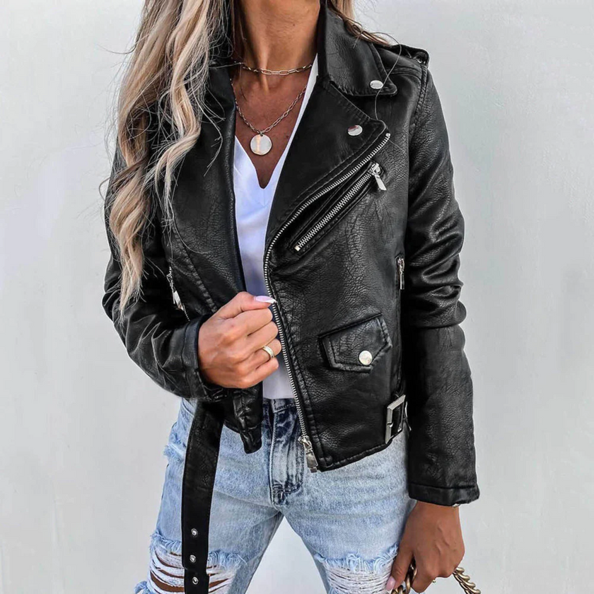 Taylor | Chic Zip-Up Biker Jacket