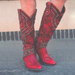 Alyssa | Studded Cowboy Boots with a Chunky Heel