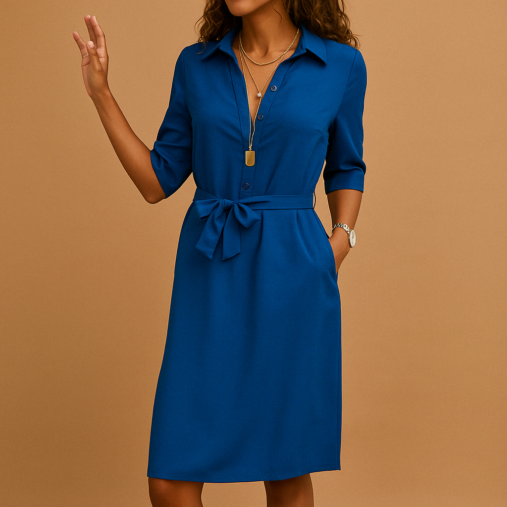Chloe | Spring Belted Shirt Dress – Effortless Style with a Flattering Belted Silhouette