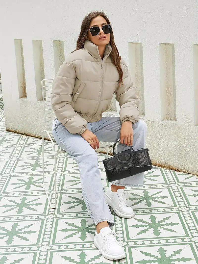 Erica | Winter Puffer Jacket with Zipper - Cozy, Stylish Warmth