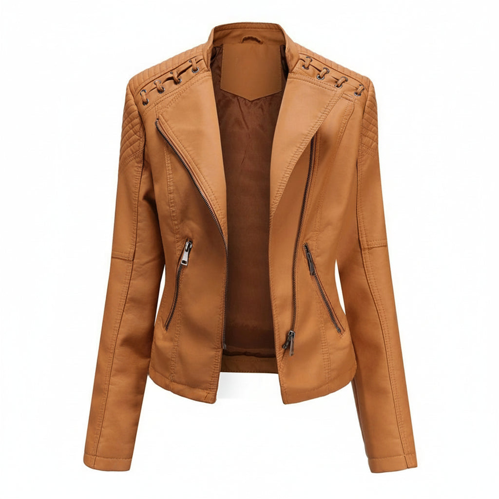 Jasmine | Trendy Zip-Front Jacket - Sleek, Fashion-Forward Outerwear