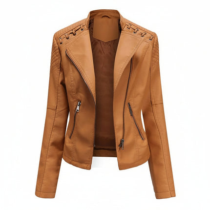 Jasmine | Trendy Zip-Front Jacket - Sleek, Fashion-Forward Outerwear