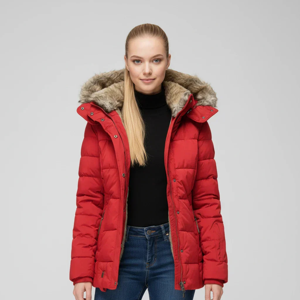 Erica | Quilted Hooded Puffer Jacket – Cozy, Stylish Winter Warmth