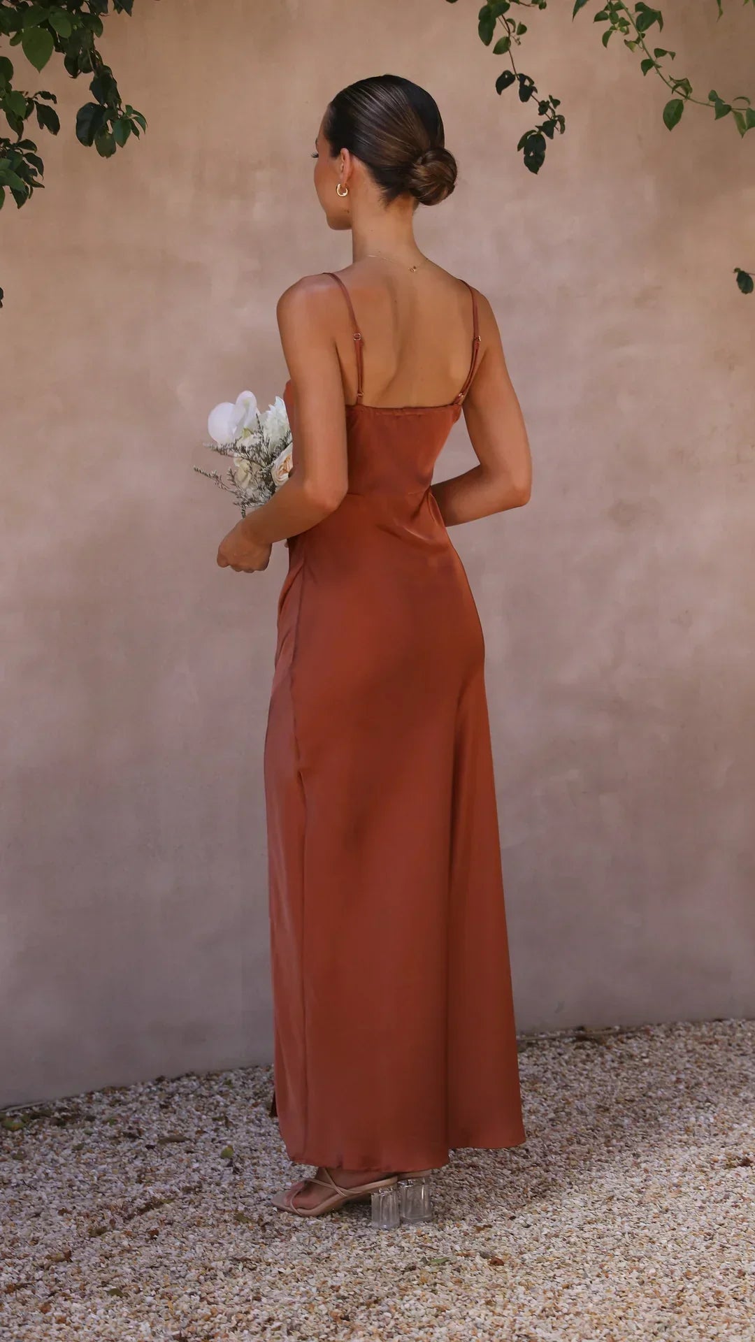 Laura | Satin Slip Maxi Dress for Spring - Elegant, Flowing Silhouette