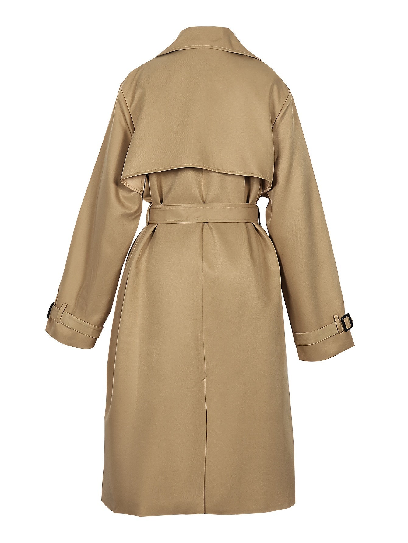 Caitlyn | Elegant Longline Office Trench Coat – Sophisticated, Tailored Outerwear