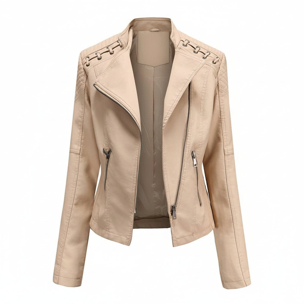 Jasmine | Trendy Zip-Front Jacket - Sleek, Fashion-Forward Outerwear