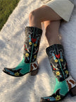 Claire | Embroidered Cowboy Boots with Elegant Heel