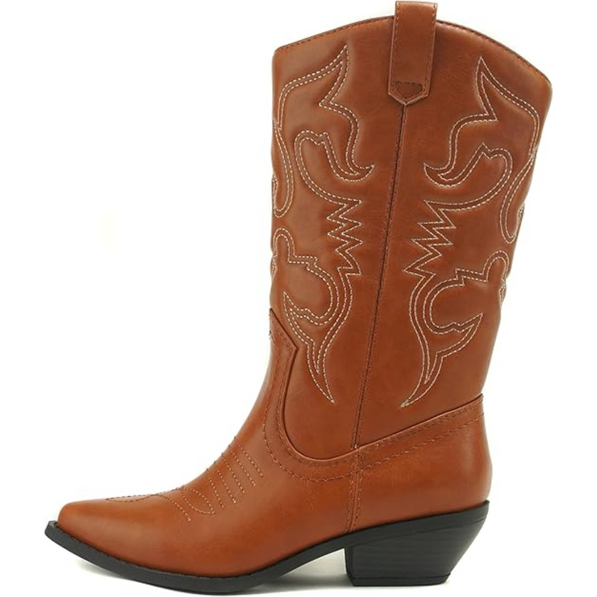 Alexis | Classic Western Boots with Ornate Embroidery