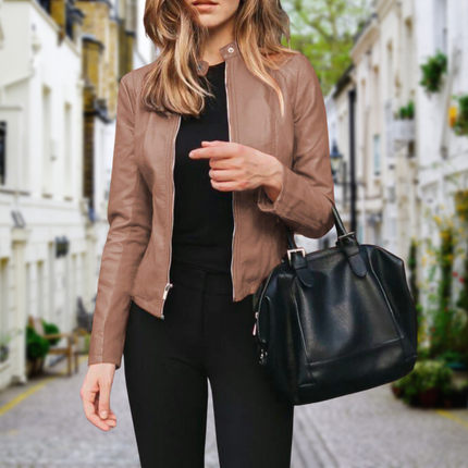 Emily | Sleek & Elegant Zippered Biker Jacket