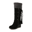 Ella | Knee-High Wedge Winter Boots - Chic, Cozy Warmth for Winter