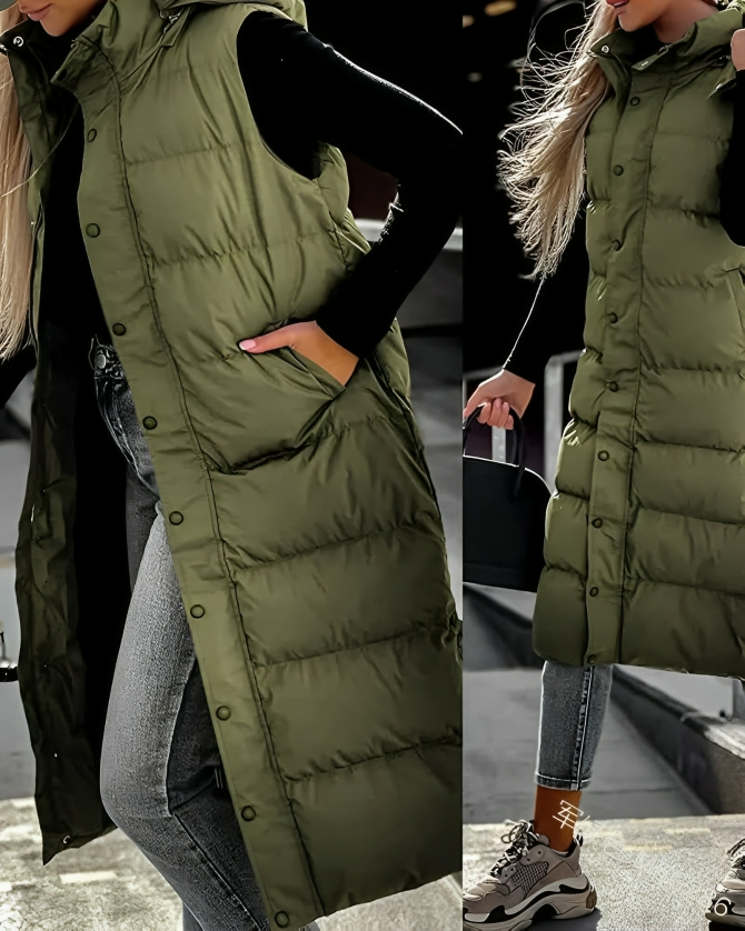 Claire | Casual Winter Padded Long Coat - Cozy Warmth for Everyday Style