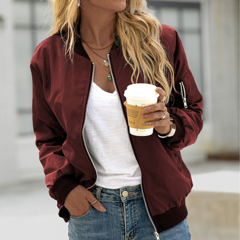 Fiona | Casual Zip-Up Bomber Jacket – Effortless Everyday Style