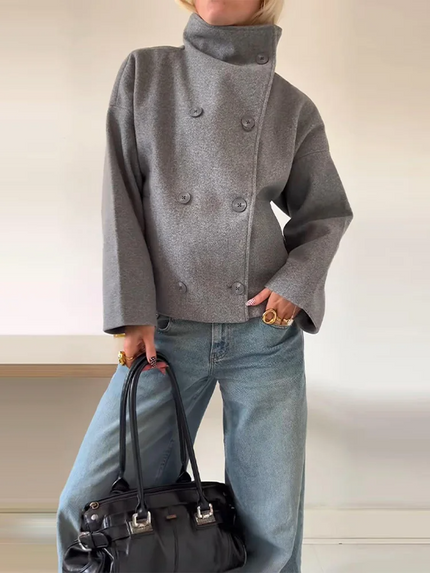 Jessica | Winter Oversized Button-Front Jacket - Cozy & Trendy Outerwear