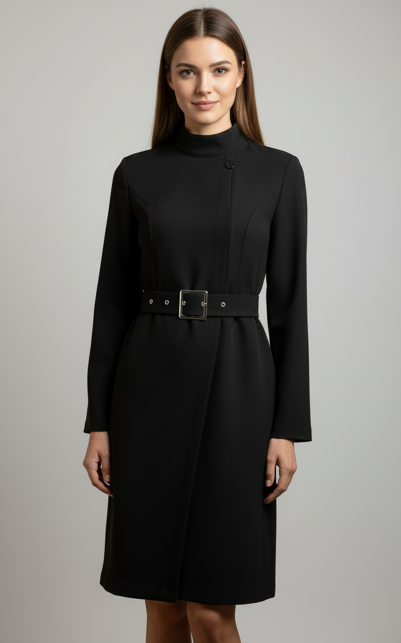 Camille | Belted Winter Midi Coat Dress