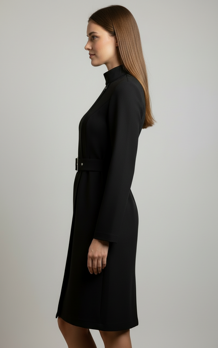 Camille | Belted Winter Midi Coat Dress