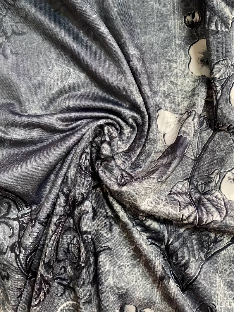 Blair | Asymmetric Abstract Art Midi Dress – Contemporary, Statement-Making Silhouette