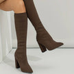 Addison | Knitted Sock Boots with a Sleek Block Heel
