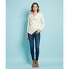 Laura | Ivory Boatneck Blouse with Wide Sleeves - Stylish Viscose Top