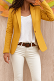 Ava | Tailored Single-Button Office Blazer – Fitted & Professional