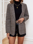 Danielle | Plaid Button-Front Blazer Jacket with Long Sleeves
