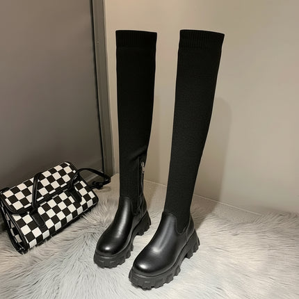 Amelia | Knee-High Boots with a Bold Chunky Sole