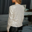 Claire | Sparkle Open-Front Party Jacket — Shimmering, Eye-Catching Evening Outerwear