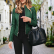 Emily | Sleek & Elegant Zippered Biker Jacket
