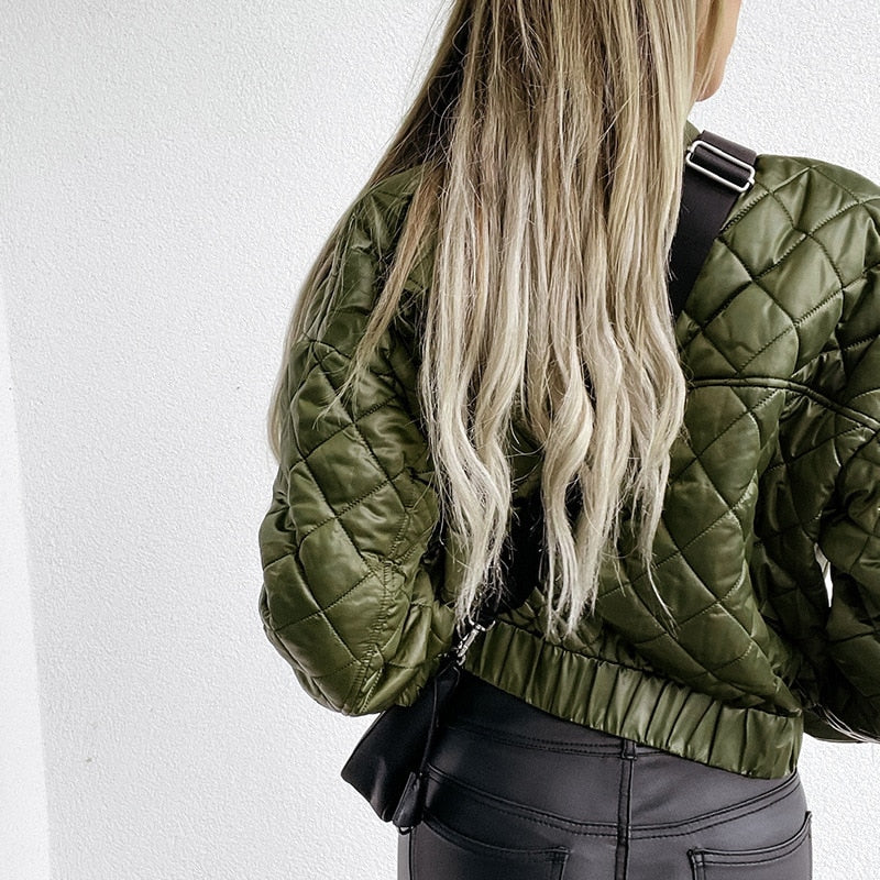 Sabrina | Quilted Short Zip-Up Bomber Jacket – Trendy, Cozy Outerwear