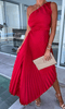 Sarah | One-Shoulder Pleated Maxi Dress – Elegant, Flowy Maxi