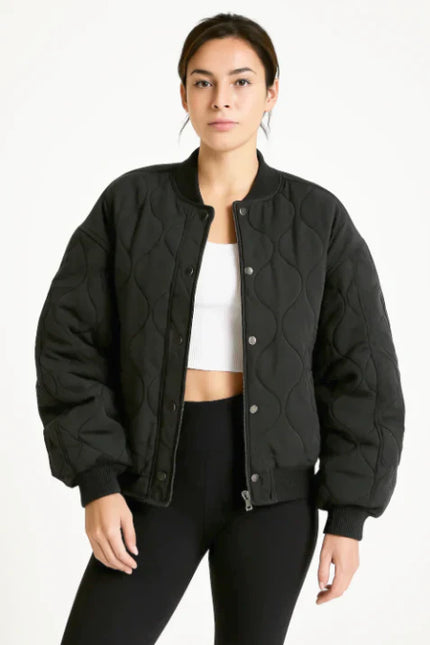 Samantha | Quilted Casual Winter Bomber Jacket - Warm, Stylish Everyday Outerwear