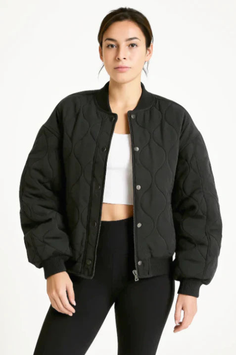Samantha | Quilted Casual Winter Bomber Jacket - Warm, Stylish Everyday Outerwear