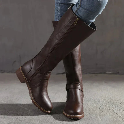 Brooklyn | Chic Buckled Knee-High Boots