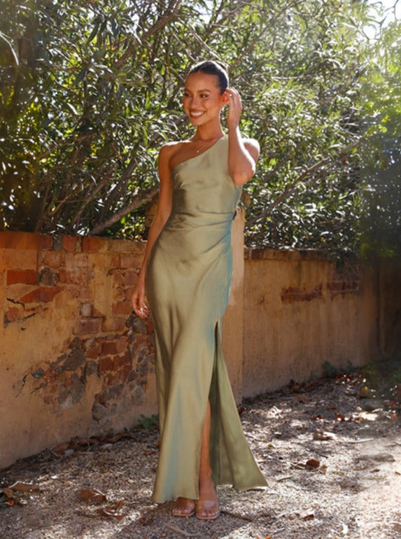 Julia | Spring One-Shoulder Maxi Dress – Elegant, Flowy & Modern