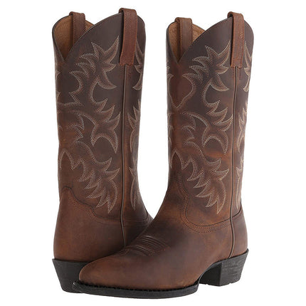Donna | Classic Western Boots with Embroidery