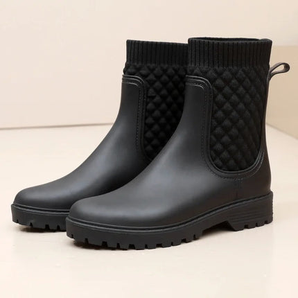 Emma | On-Trend Knit-Side Ankle Boots