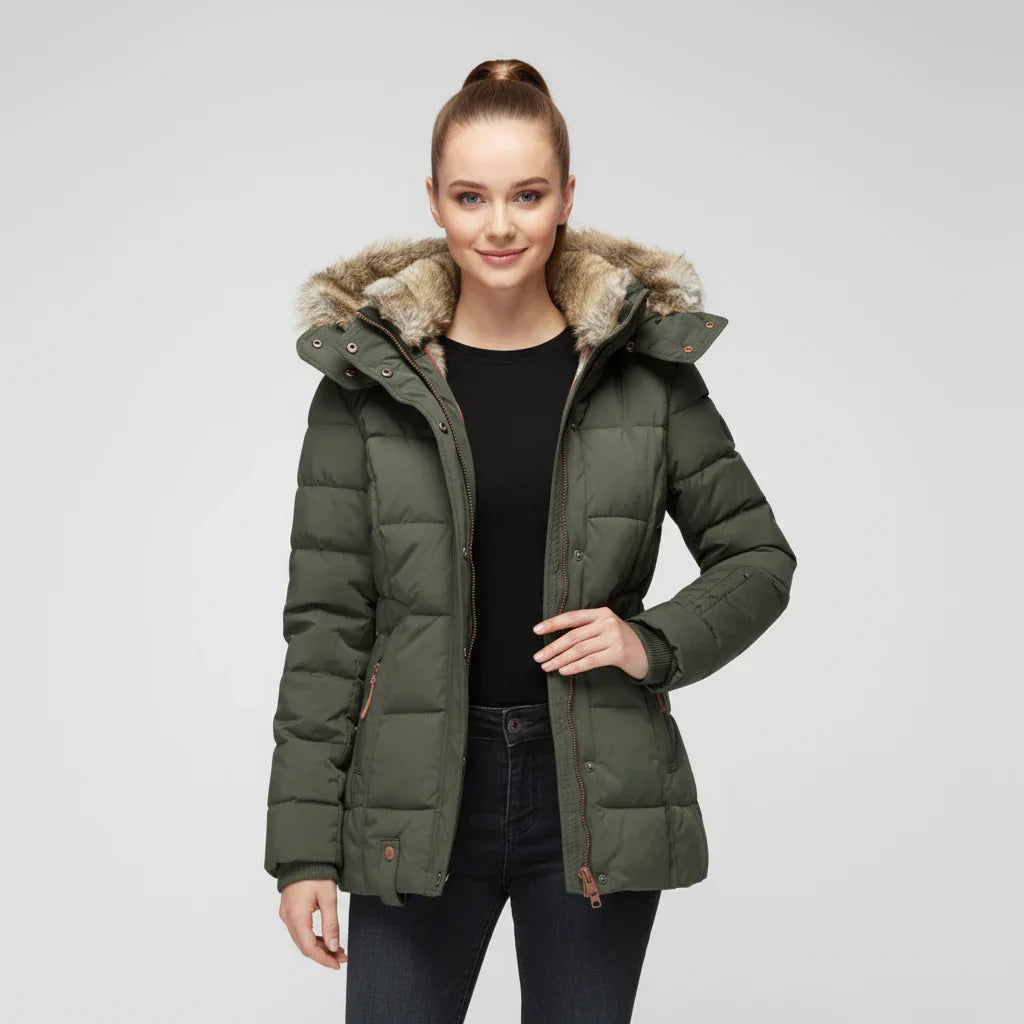 Erica | Quilted Hooded Puffer Jacket – Cozy, Stylish Winter Warmth