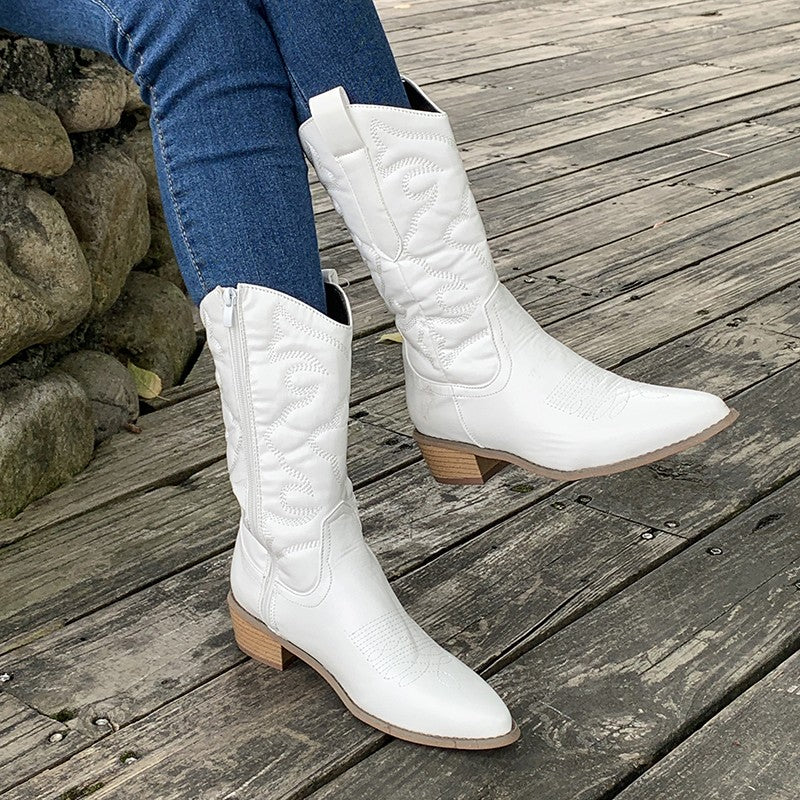 Clara | Gleaming Western-Style Boots