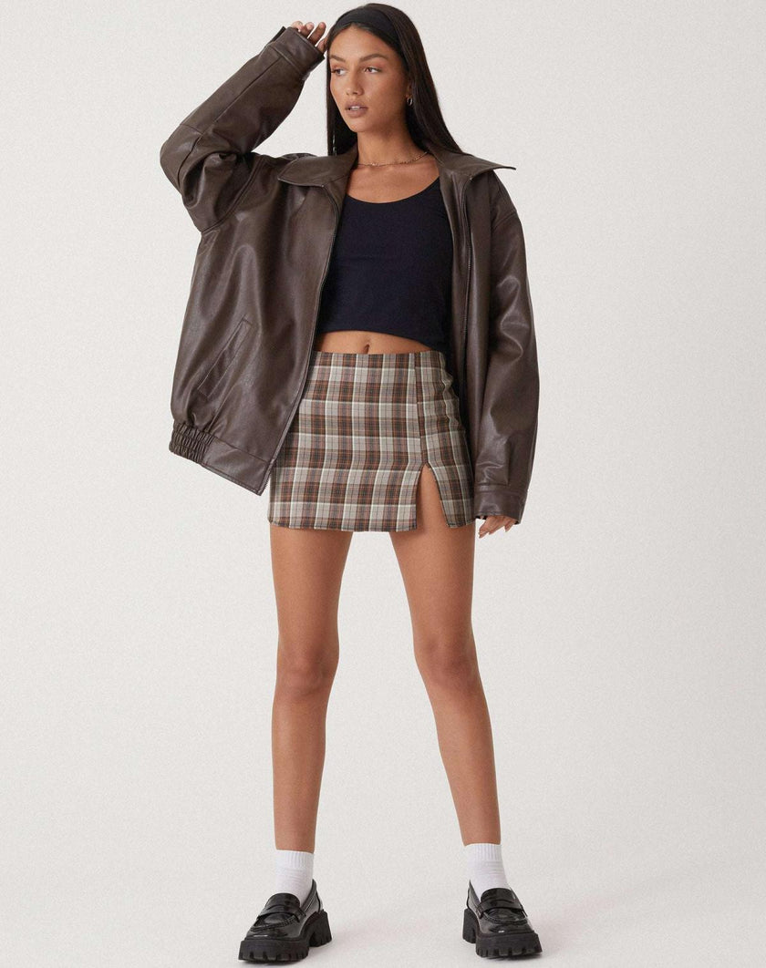 Ruby| Oversized Bomber Jacket - Leather Outerwear