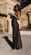 Laura | Satin Slip Maxi Dress for Spring - Elegant, Flowing Silhouette